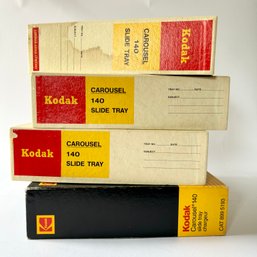 Lot Of 4 Kodak Carousel Slide Trays With Images (CN)