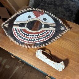 Handmade Items Including Shield And Small Canoe (Barn UP)