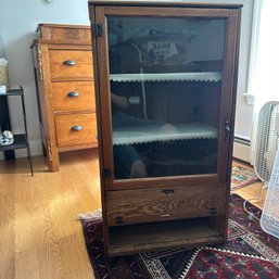 Vintage/Antique Glass Doored Cabinet (OA)