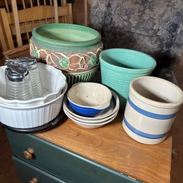 Assortment Of Vintage Pots, Planters, Bowls, And More (Barn UP)