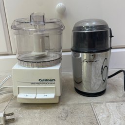 Cuisinart Mini-Prep Food Processor & Capresso Coffee Mill (FR)