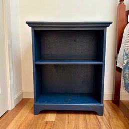 Dark Blue Painted Nightstand Bookshelf (Bed1)