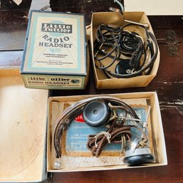 Vintage Little Tattler And Eiseman Radio Head Sets (Living Room)