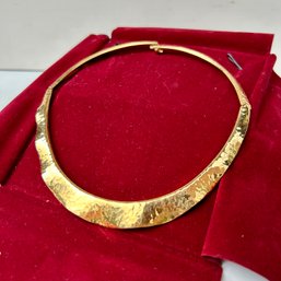 MONET Vintage Gold Tone Choker Necklace