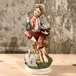 Vintage Boy & Dog Figurine (BSMT)