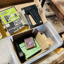 Vintage Staple Guns And Lots Of Boxed Staples