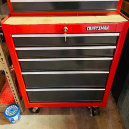 Red Craftsman Wheeled Toolbox With Key (Barn Downstairs)