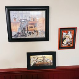 Assortment Of Framed Prints With One Signed Print (Basement)