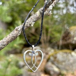 Sterling Silver WILLIAMSBURG Heart Pendant Necklace