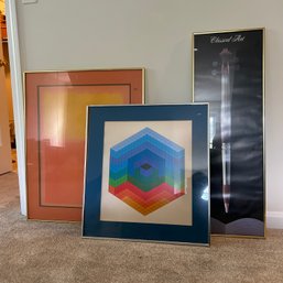 Trio Of Modern Art Framed (UpBed)