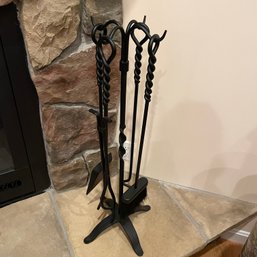 Set Of Metal Fireplace Tools (lR)