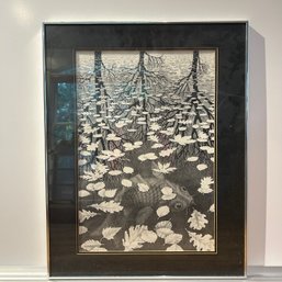 Framed Art Print, Leaf Reflections (Office)