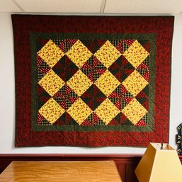 Handmade Wall Hanging Quilt In Flannel Fabrics (Basement)