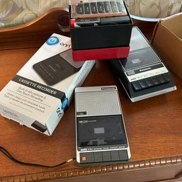 Lot Of Vintage Cassette Recorders And Tapes (UpBed)