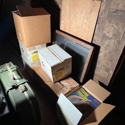 Several Boxes Of Stamp Magazines, Train Magazines And Dept Of Labor Safety Data Sheets (attic)
