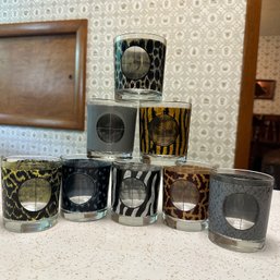 Set Of Eight Vintage Safari Target Hunting Glasses (Kitchen)