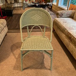 Green Pier 1 Wicker Chair (porch)