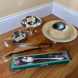 Assorted Vintage Silverplate & Pewter Serving Dishes Including Towle, Ekco, Shirley (DR)