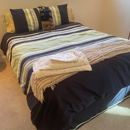 Queen Size Bed Linens, Pillows, Nautica Comforter, Blanket & Sheets (Sm Bdrm)