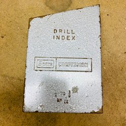 Craftsman Drill Index (Barn Downstairs)
