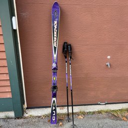 Rossignol 170cm Skis With Bindings And Poles (garage)