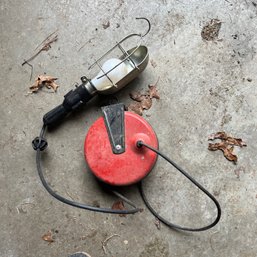 Vintage Sears Retractable Cord And Light (garage)