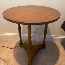 Cute Small Round Wooden Side Table - 20' Diameter (Sm Bdrm)