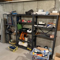 Three Metal Shelving Units - Contents Not Included (Basement)