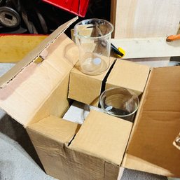 Box Of Pyrex Laboratory Glasses