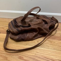 Small Vintage Leather Duffle Bag (UP3)