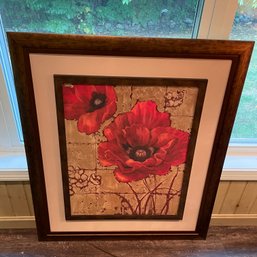 Large Framed Print With Poppies (porch)