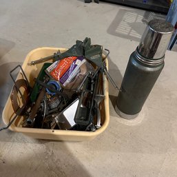 Assorted Basement Tool Odds And Ends And Vintage Stanley Thermos (Basement)