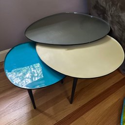 Trio Of Metal Nesting Tables (UP3)