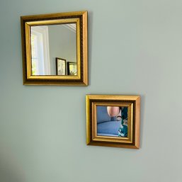 Pair Of Gold Framed Mirrors (living Room)