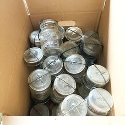 Assortment Of Smaller Size Vintage Canning Jars - Approx. 34 Pieces (Upstairs, Left)