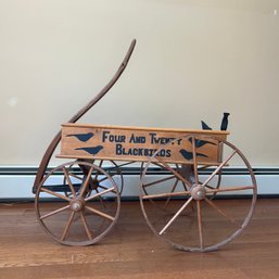 Farmhouse Blackbirds Decorative Wooden Wagon (DR)