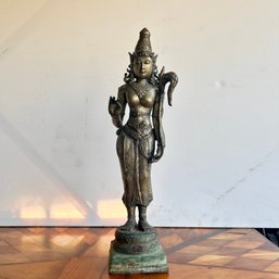 Antique Bronze Quan Yin Goddess Statue, 20' (IS)