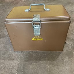 Vintage Little Brown Jug Karryall Metal Cooler - See Notes (garage)
