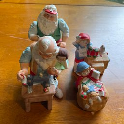 Lot Of Vintage Hallmark Porcelain Christmas Figurines (garage)