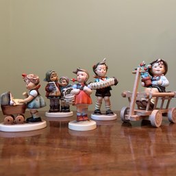 Five Goebel W Germany HUMMEL Figures, Including 'Morning Stroll (BR)