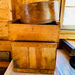 Assorted Vintage Wooden Storage Boxes (Barn Upstairs)
