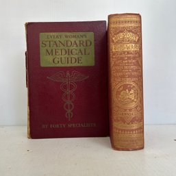 Antique Book Duo: 'my Story Of The War' Mary Livermore, 'Every Woman's Standard Medical Guide' (OA)