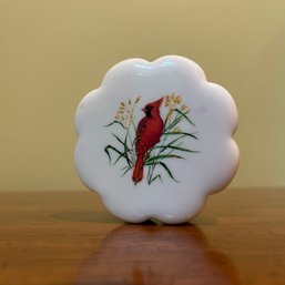 Vintage WESTMORELAND Glass Cardinal Paperweight (BR)