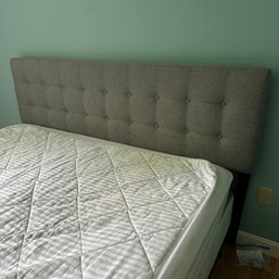 King Size Gray Upholstered Headboard And Bedframe, Hardware/Instructions Included (UP2)