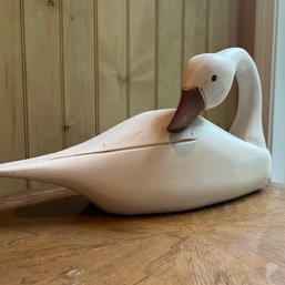 Stunning Large Wooden Carved Swan (Porch)