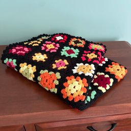 Colorful Granny Square Crochet Throw, 32' X 55' (UP2)