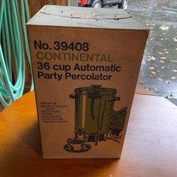 Continental Automatic Party Perk Coffee Percolator In Avocado- Very Fun! (Garage)