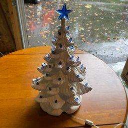 Vintage Ceramic Tabletop Christmas Tree (garage)