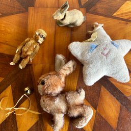 Vintage Children's Plush Toys & More. STIEFF Rabbit, Eden Toys Star, German Rabbit, Monkey (IS)