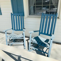 Pair Of Wooden Porch Rockers